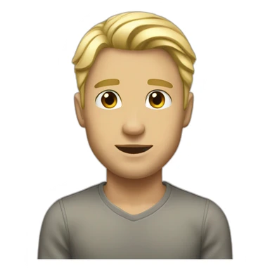 grown blonde male asamore sticker