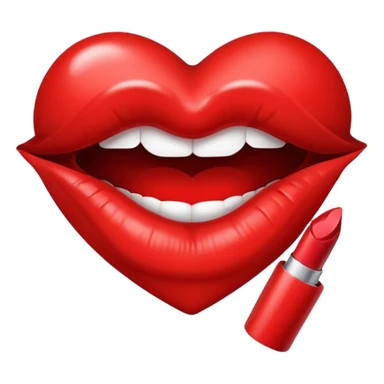 Lipstick mark kiss sticker