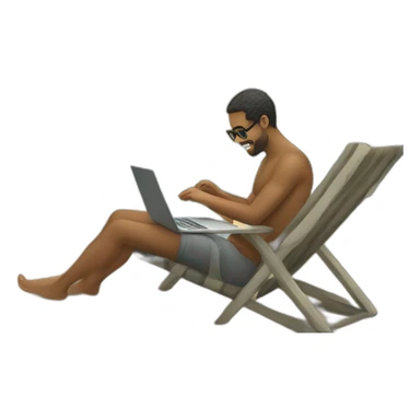 digital-nomad-working-at-beach sticker