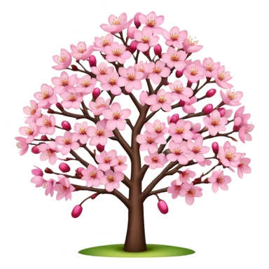 Japan cherry tree simple emoji sticker