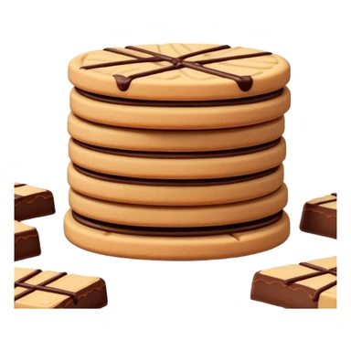 Stack of peanut butter chocolate shortbread cookies sticker