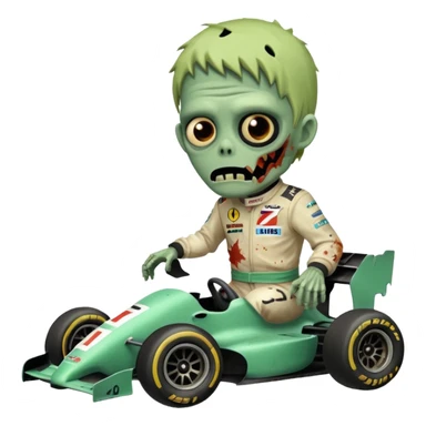 zombie formla 1 racer sticker