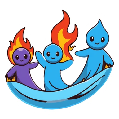 four elements nature powers sticker