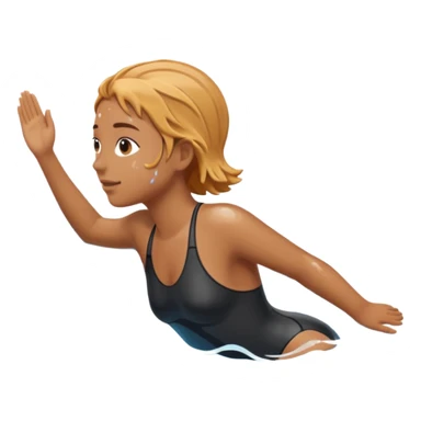 swimming side view sticker