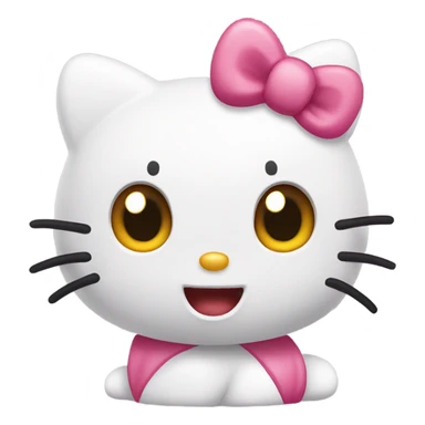 Hello kitty rolling eyes sticker