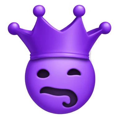Puzzle piece crown, purple sticker