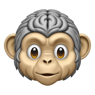 brain monkey sticker