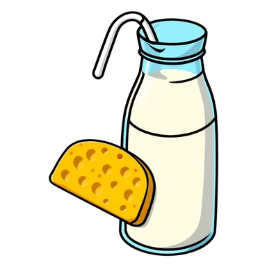 milk and cheese sticker