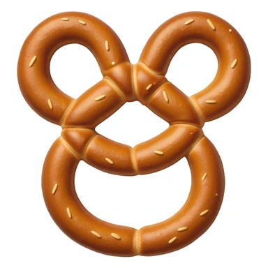 Pretzel shaped like a Mickey Mouse silhouette  sticker