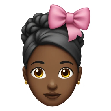 black girl with bow on her head sticker