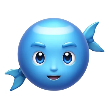 Realistic Neptune Planet with a strong blue sticker