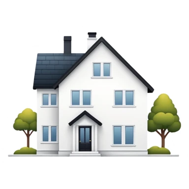 white scandinavian house sticker