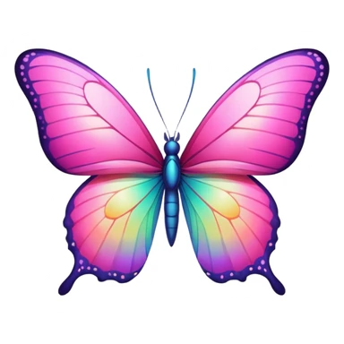 pink colorful bright butterfly sticker