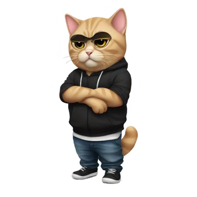 fat gangsta kitten sticker