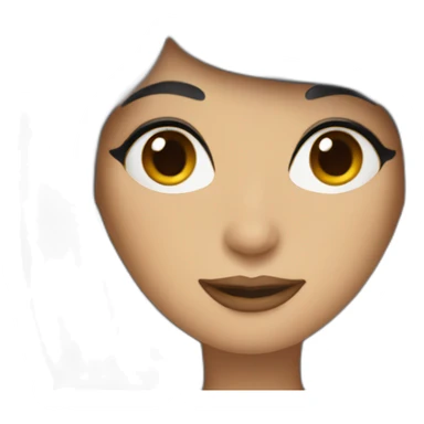 Cher with black hair sticker