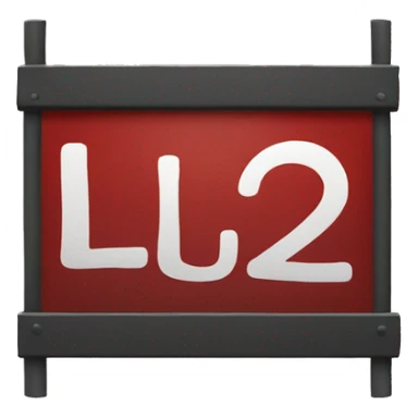 Sign that says “I Lub U 2” sticker