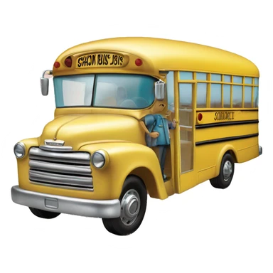 Matchbox school bus ice cream 1954 Chevrolet  sticker
