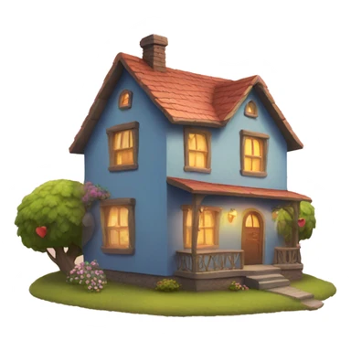 sweet home with heart sticker