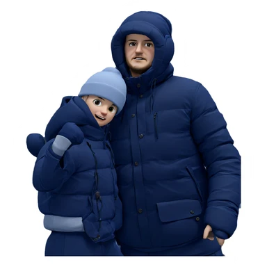 boys in winter hats outdoors sticker