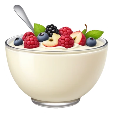 yogurt bowl with fruit sticker