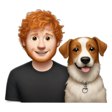 ed sheeran and a dog sticker
