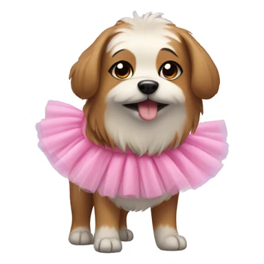 Dog wearing a tutu sticker