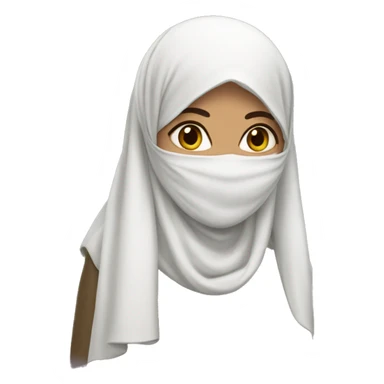 A bourrata wearing a hijab sticker