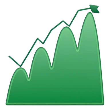 graph with line going up and being green sticker