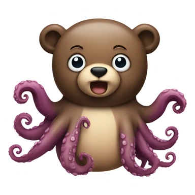 Bear mixed with an octopus  sticker
