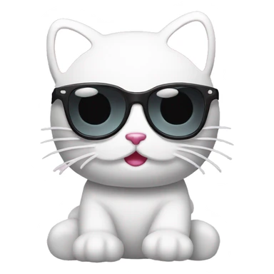 Hello kitty con unos lentes  sticker