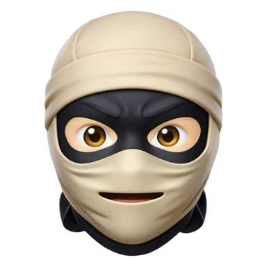 Clash of Clans aesthetic Comical Ninja Portrait Emoji, Head tilted dramatically with an exaggerated, fun expression and wide, comically expressive eyes peeking from a partially lifted mask, featuring a lean, agile form with playful stealth and natural skin tone, Simplified yet humorously expressive features, highly detailed, glowing with a slightly sassy shadowy glow, high shine, dramatic yet playful, stylized with an air of cheeky ninja mischief, soft glowing outline, capturing the essence of a meme-worthy ninja who blends humor with stealth into viral fame! sticker