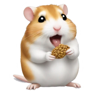 hamster eating a seed sticker
