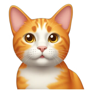 Orange taffy cat sticker