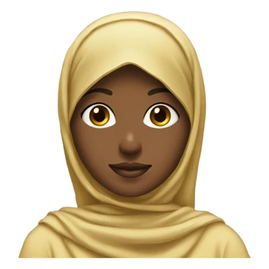 Girl in golden hijab sticker