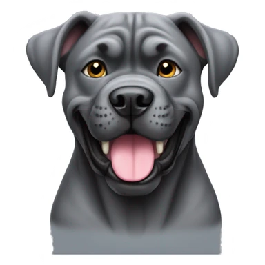 Grey cane corso dog smiling sticker