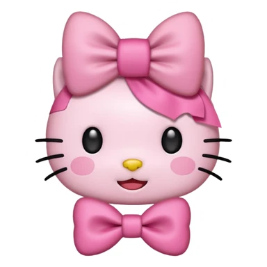 Un emoji de hellou kitty tierna sticker