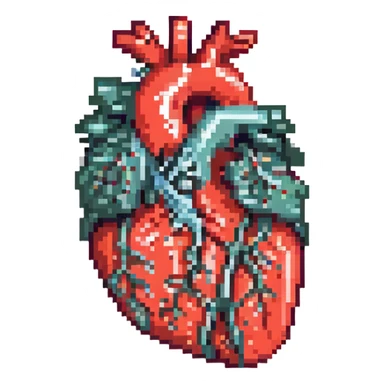 anatomically correct human heart sticker