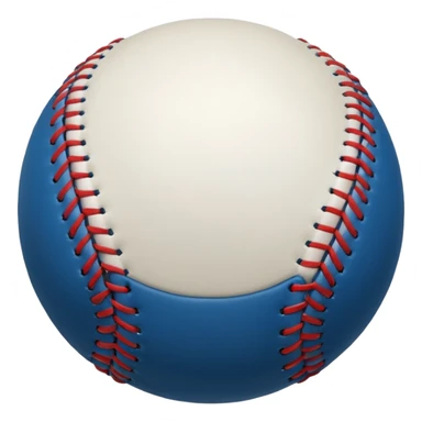 blue baseball ball sticker