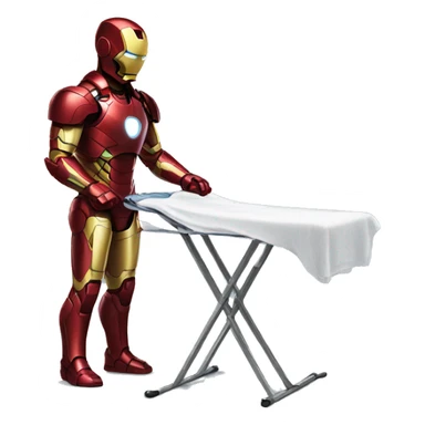 ironman ironing clothes sticker