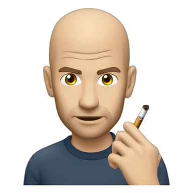 Zidane fumant une sigarette sticker