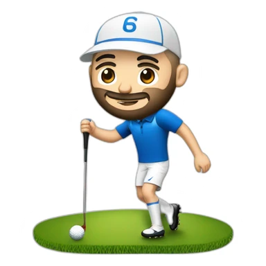 Benzema joue au golf sticker