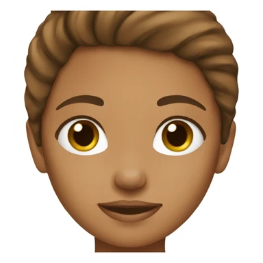 Tan girl brown hair  sticker