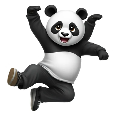 Panda breakdancing sticker