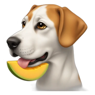 Dog liking mango sticker