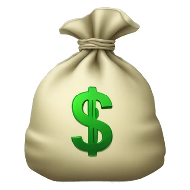 Money bag with green dollar sign sticker