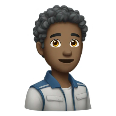 Dessin animé blue sticker