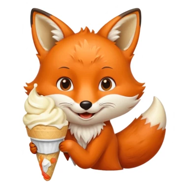 dondurma yiyen tilki sticker