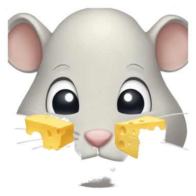 Mouse with piece of cheese sticker
