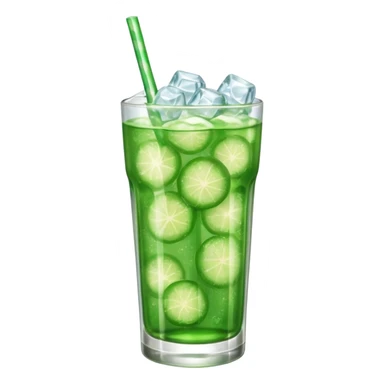 Japanese cream soda green on a glass with ice

 sticker