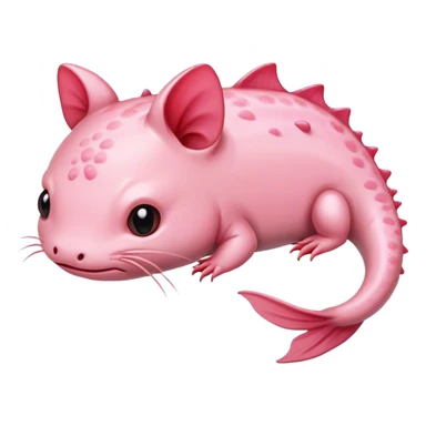 Axolotl eating a cat sticker